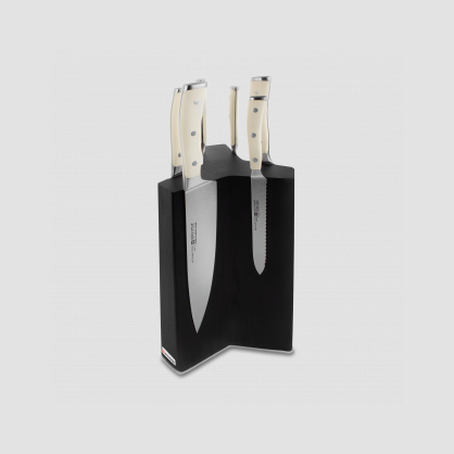 Набор из 6-ти кухонных ножей на подставке из бука, серия Ikon Cream White, WUESTHOF, Золинген, Германия, Наборы ножей с подставкой