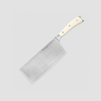 Нож кухонный для резки овощей «Chinese chef's» 18 см, «Chinese Cleaver», серия Ikon Cream White, WUESTHOF, Золинген, Германия, поварсие (в китайском стиле)