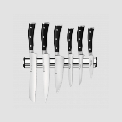 Набор из 6-ти кухонных ножей на магнитном держателе, серия Classic Ikon, WUESTHOF, Золинген, Германия, Серия Classic Ikon