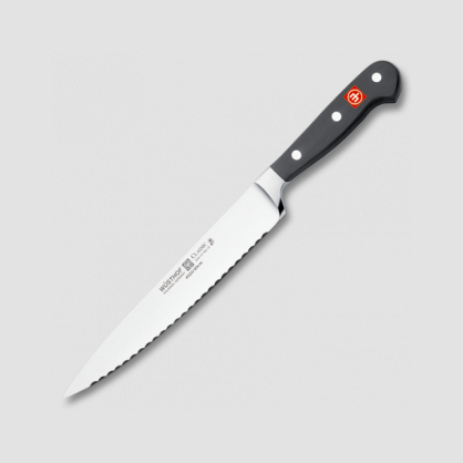 Нож для тонкой нарезки мяса с зубчатой кромкой 20 см, серия Classic, WUESTHOF, Золинген, Германия, Серия Classic