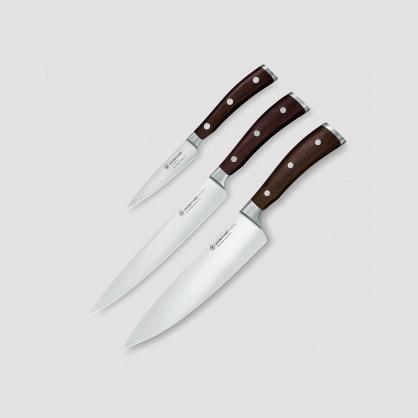 Набор кухонных ножей, 3 штуки, серия Ikon, WUESTHOF, Золинген, Германия, Серия Ikon
