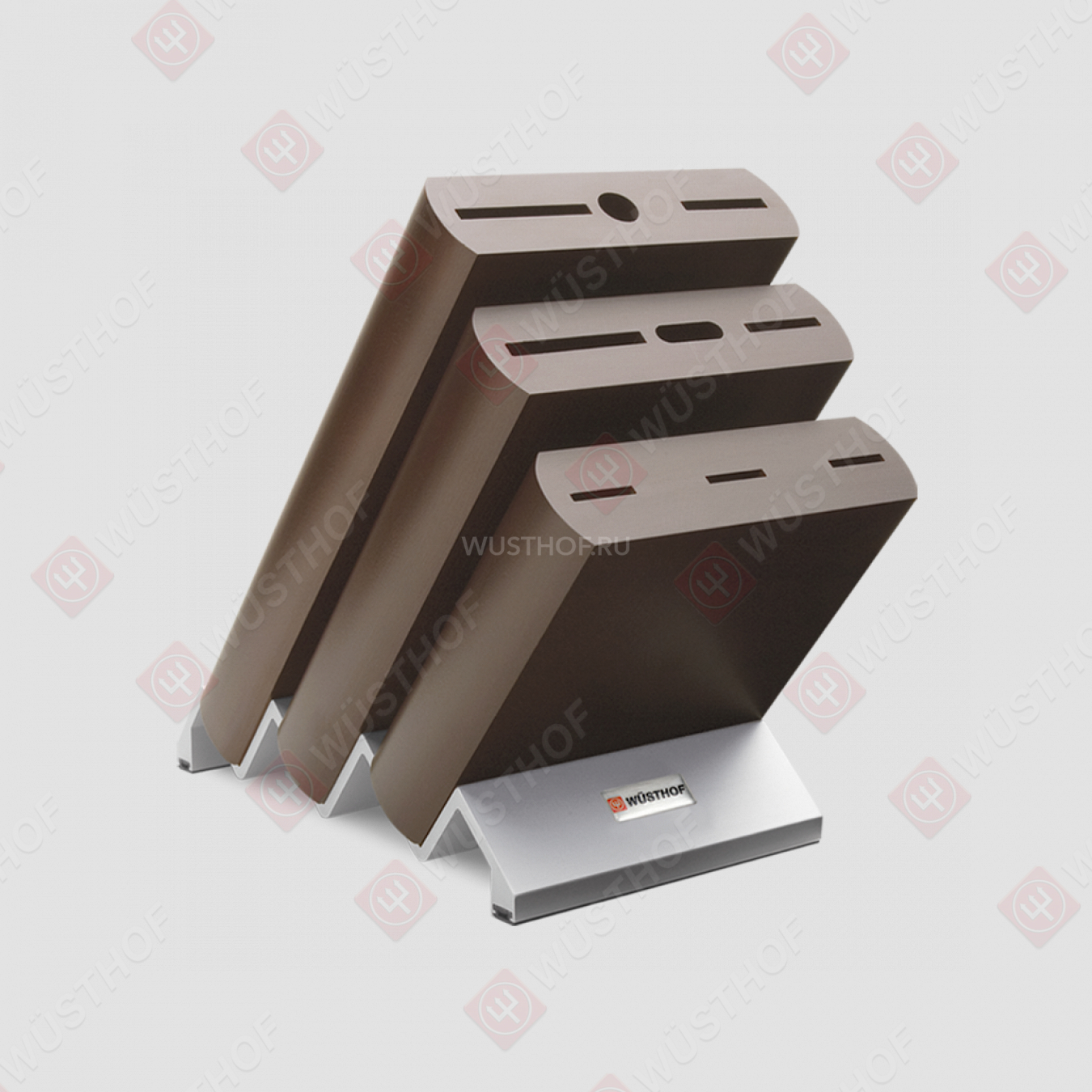 Подставка под 7 ножей, ножницы и мусат, темно-коричневое дерево, серия Knife blocks, WUESTHOF, Золинген, Германия