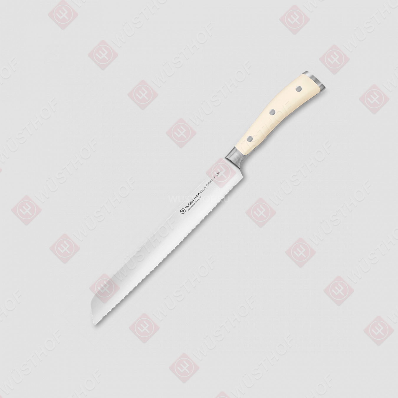 Нож кухонный для хлеба 20 см, серия Ikon Cream White, WUESTHOF, Золинген, Германия
