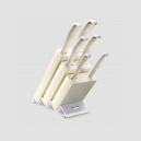 Набор кухонных ножей 6 предметов в подставке, серия Ikon Cream White, WUESTHOF, Золинген, Германия