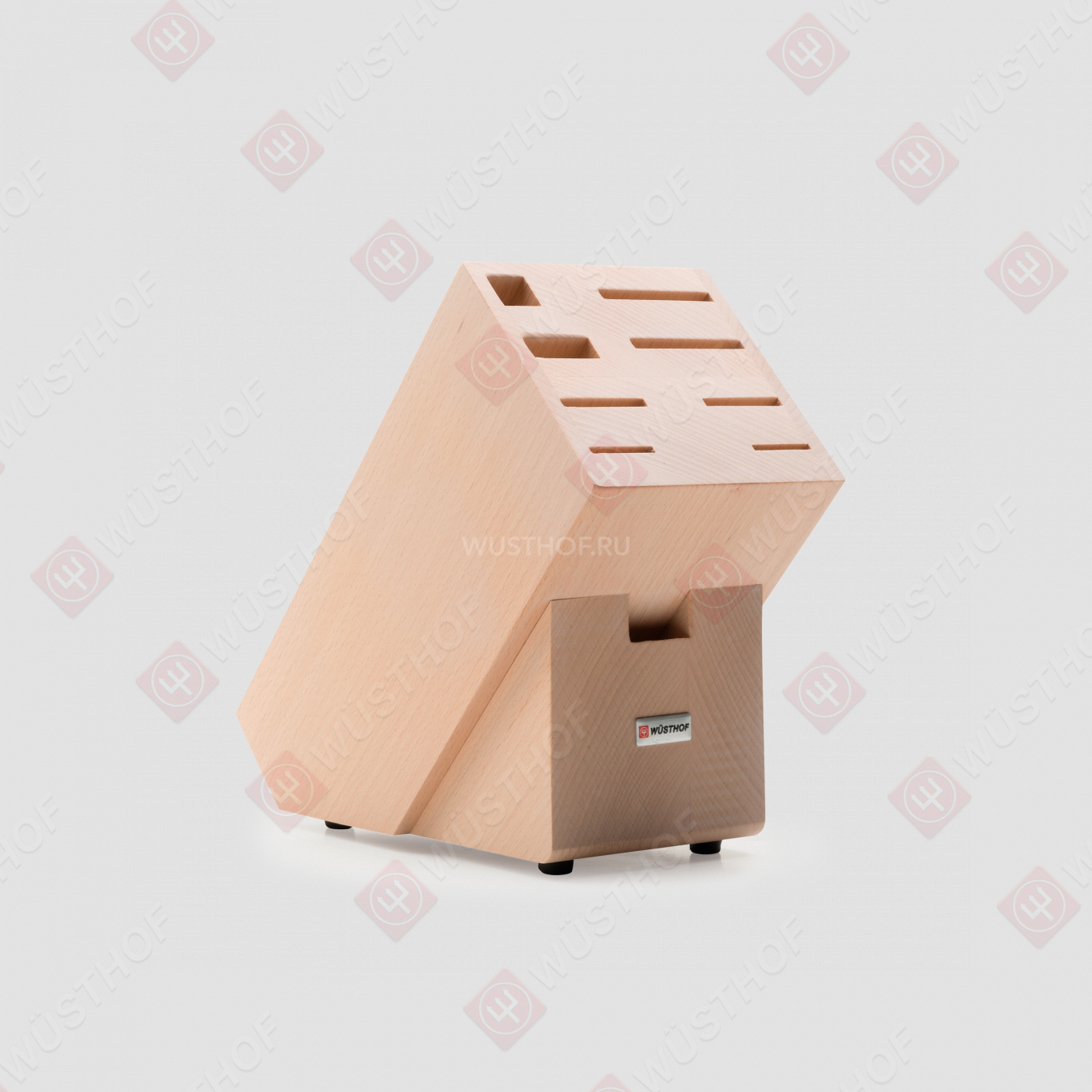 Подставка для 6 ножей, ножниц, вилку и мусата, дерево, серия Knife blocks, WUESTHOF, Золинген, Германия
