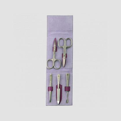 Набор маникюрный 5 предмета в мягком футляре, цвет фиолетовый, серия Manicure sets, WUESTHOF, Германия, Серия Manicure sets