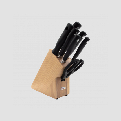 Набор из 5 кухонных ножей с ножницами и мусатом на подставке, серия Grand Prix, WUESTHOF, Золинген, Германия, Серия Grand Prix