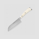 Нож кухонный Сантоку с углублениями на кромке 14 см, серия Ikon Cream White, WUESTHOF, Золинген, Германия