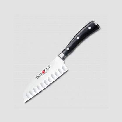 Нож кухонный Сантоку с углублениями на кромке 14 см, серия Classic Ikon, WUESTHOF, Золинген, Германия, Ножи кухонные