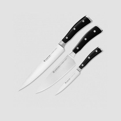Набор из 3-х кухонных ножей «поварская тройка», серия Classic Ikon, WUESTHOF, Золинген, Германия, Серия Classic Ikon
