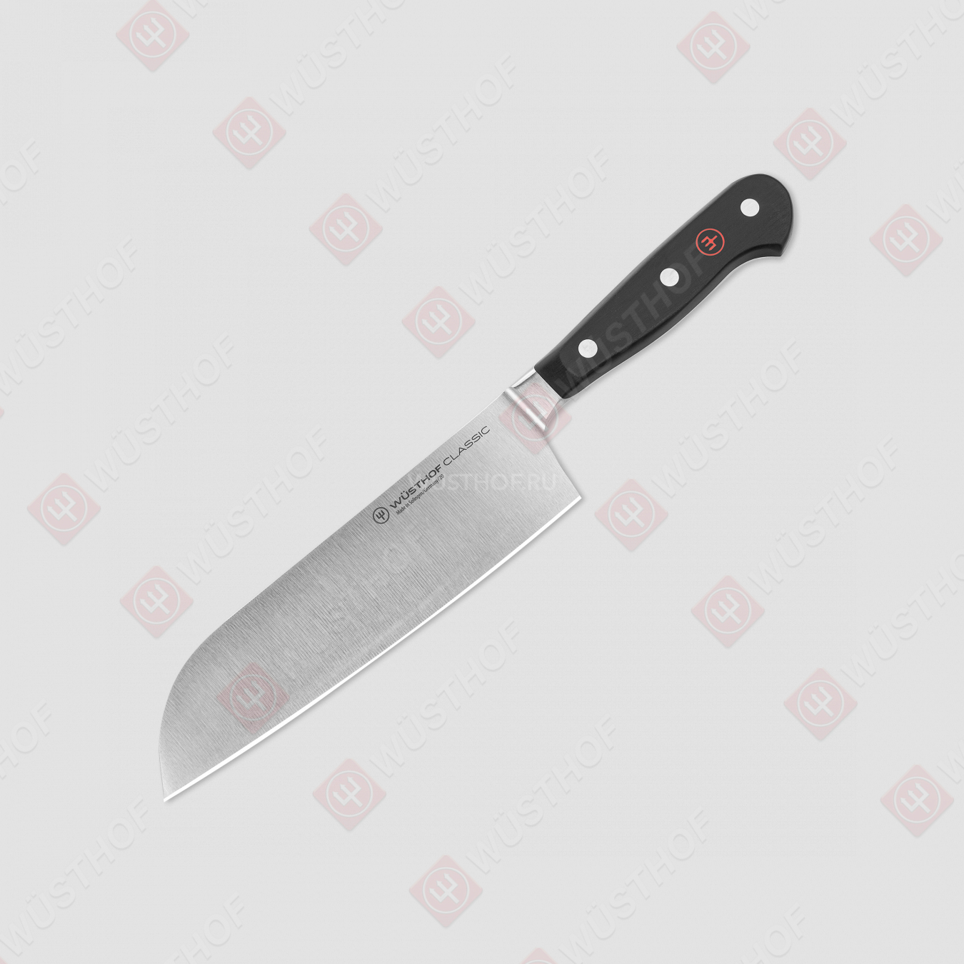 Нож кухонный японский поварской «Сантоку» 17 см, серия Classic, WUESTHOF, Золинген, Германия
